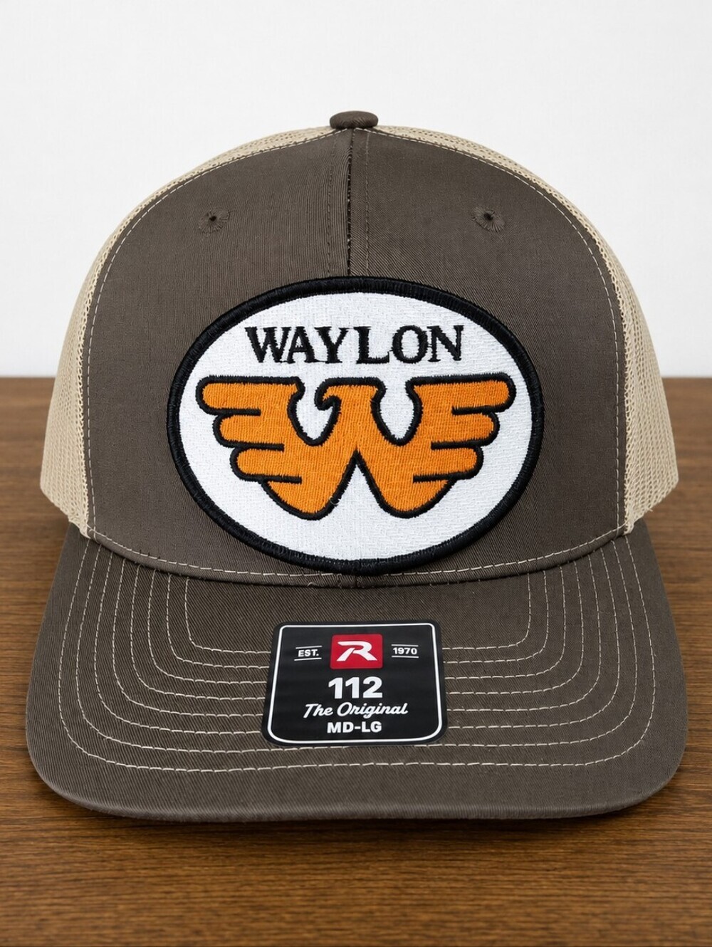 Waylon Jennings Richardson 112 Trucker Cap Hat Mesh Snapback Textured Patch